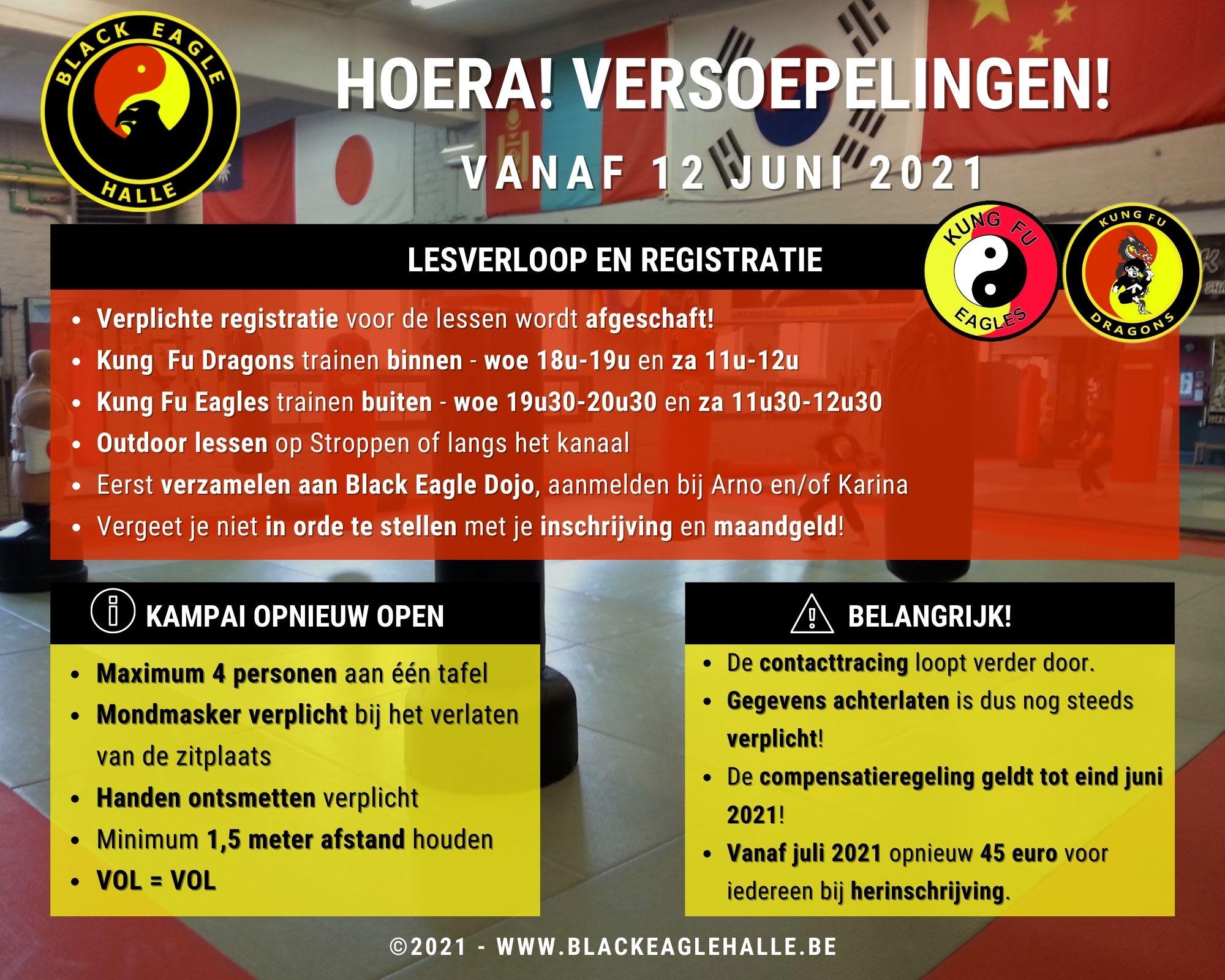 Versoepelingen vanaf zaterdag 12 juni 2021