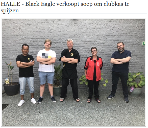 HALLE - Black Eagle verkoopt soep om clubkas te spijzen