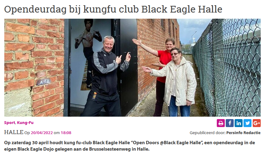 Opendeurdag bij kungfu club Black Eagle Halle