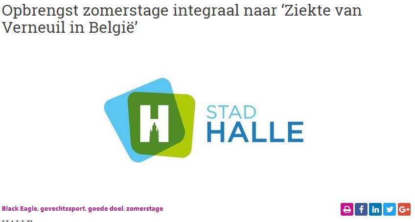 Opbrengst zomerstage integraal naar ‘Ziekte van Verneuil in België’