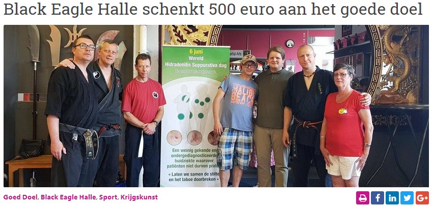 Black Eagle Halle schenkt 500 euro aan het goede doel