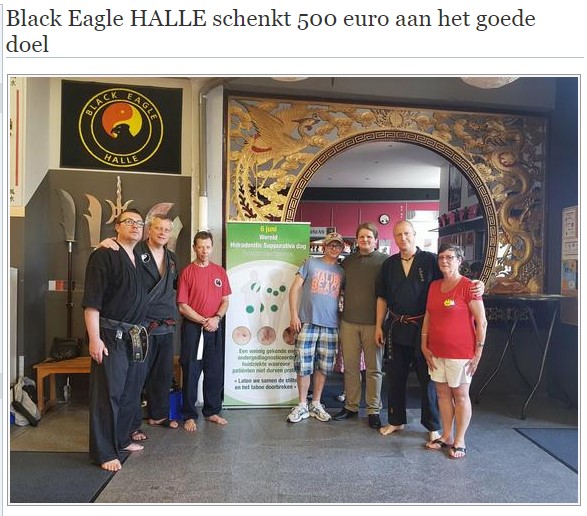 Black Eagle HALLE schenkt 500 euro aan het goede doel