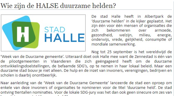 Wie zijn de HALSE duurzame helden?
