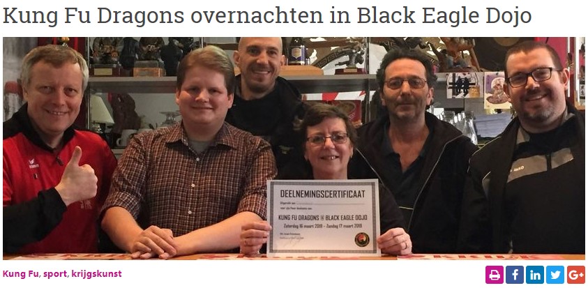 Kung Fu Dragons overnachten in Black Eagle Dojo