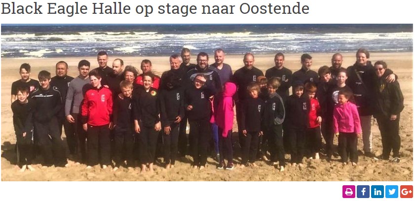 Black Eagle Halle op stage naar Oostende