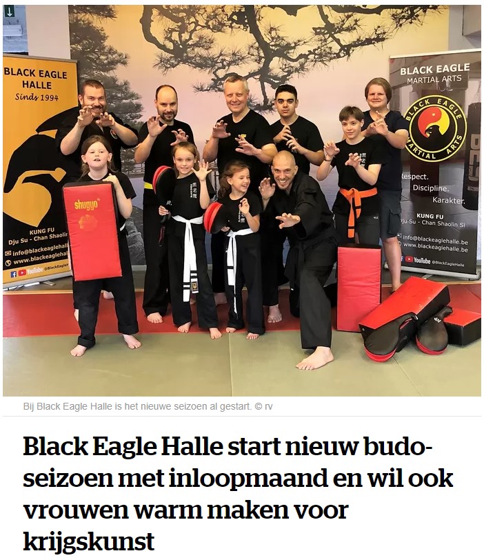 Black Eagle Halle start nieuw budo-seizoen met inloopmaand en wil ook vrouwen warm maken voor krijgskunst