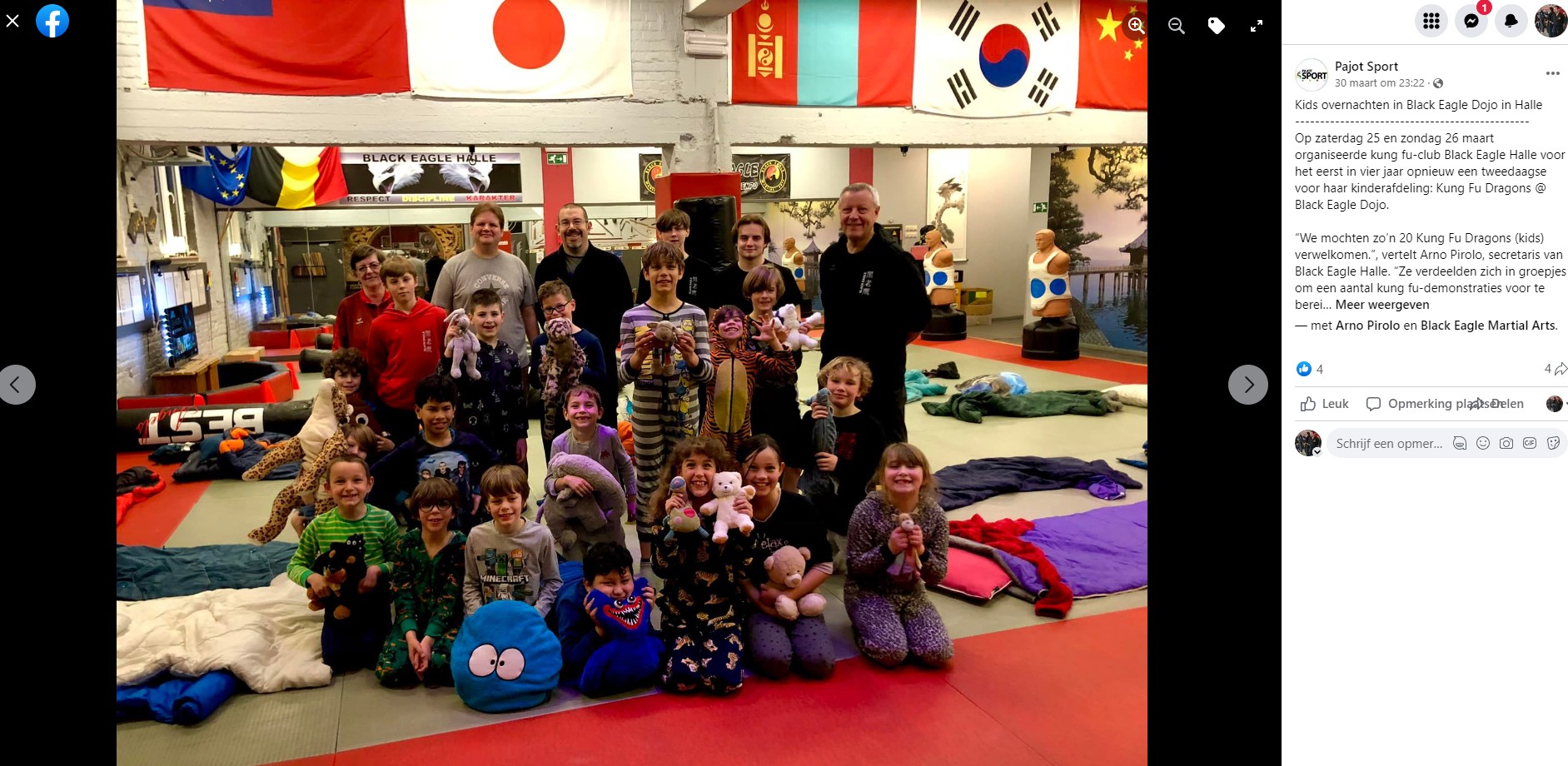 Kids overnachten in Black Eagle Dojo in Halle