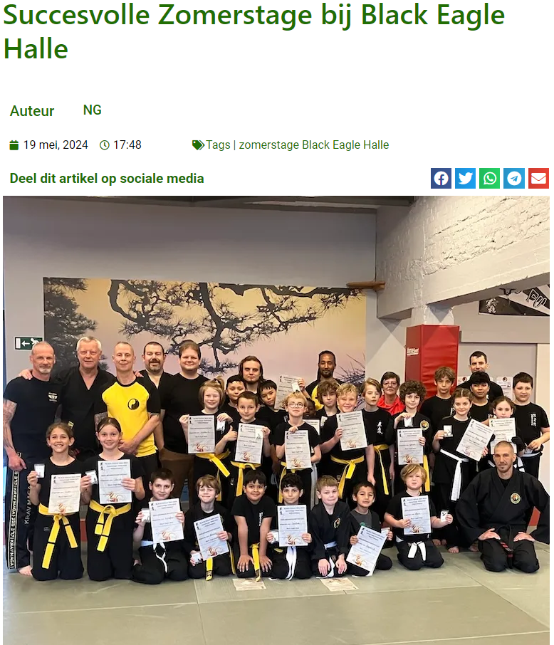 Succesvolle Zomerstage bij Black Eagle Halle