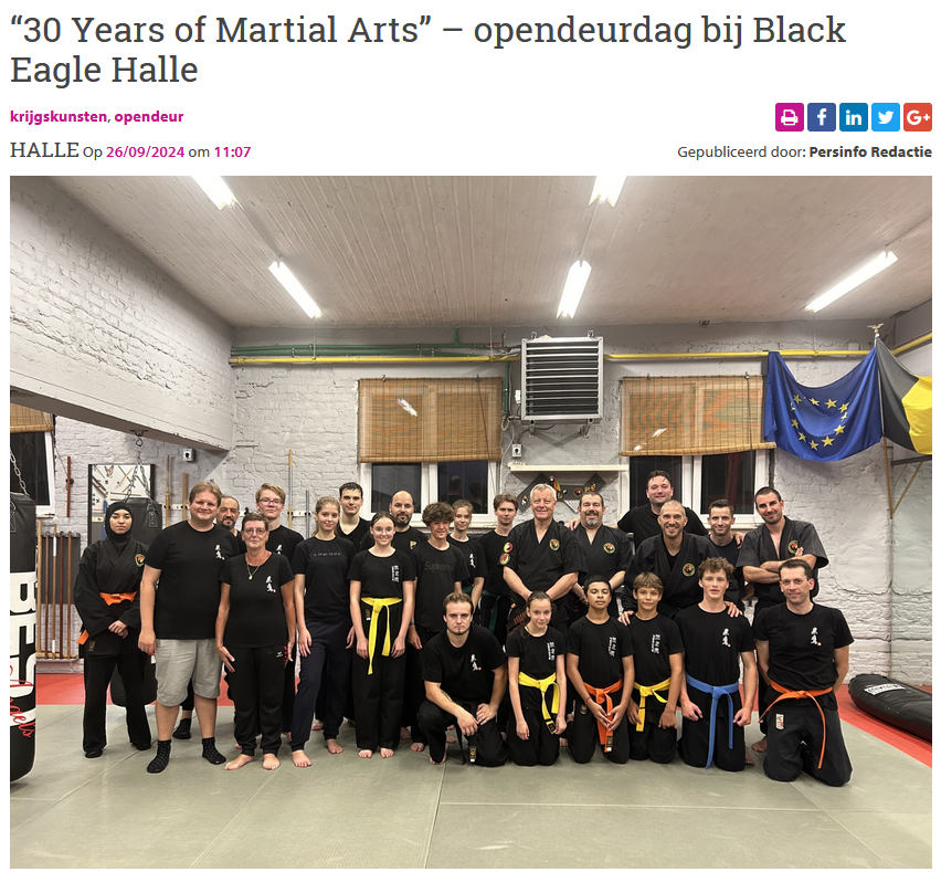 “30 Years of Martial Arts” – opendeurdag bij Black Eagle Halle