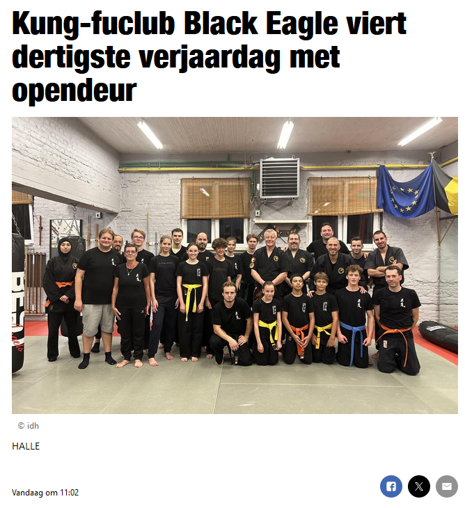 Kung-fuclub Black Eagle viert dertigste verjaardag met opendeur