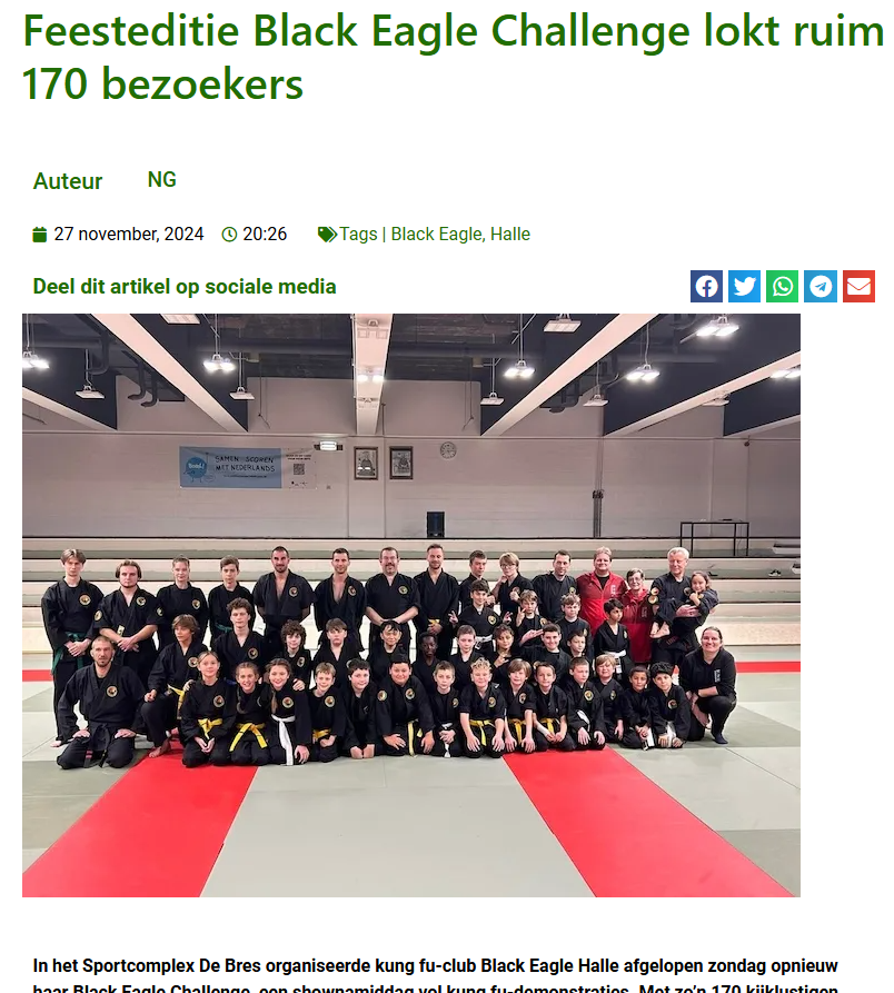 Feesteditie Black Eagle Challenge lokt ruim 170 bezoekers