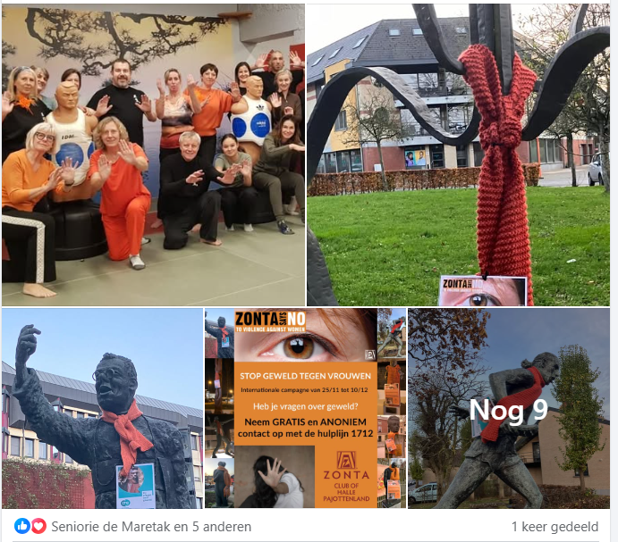 Zonta Halle-Pajottenland: Campagne tegen geweld tegen vrouwen