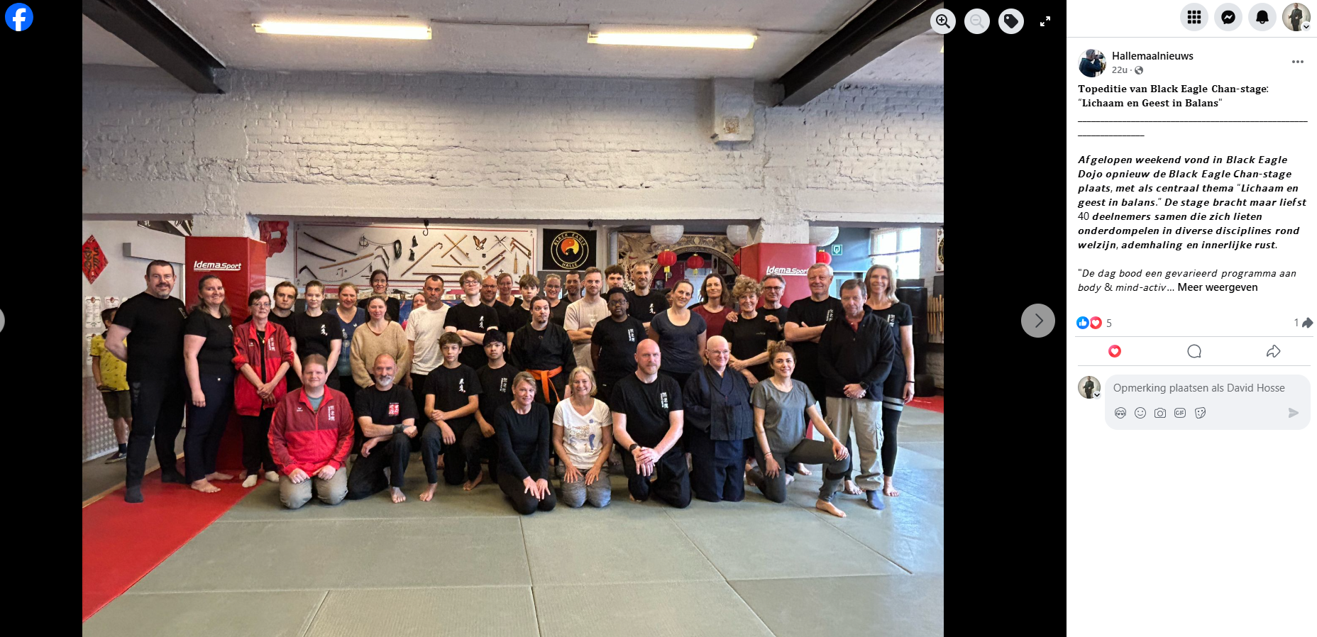 Topeditie van Black Eagle Chan-stage: "Lichaam en Geest in Balans"