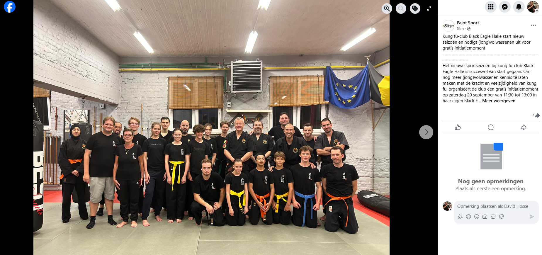 Kung fu-club Black Eagle Halle start nieuw seizoen en nodigt (jong)volwassenen uit voor gratis initiatiemoment
