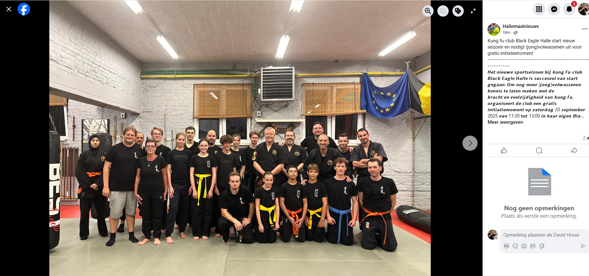 Kung fu-club Black Eagle Halle start nieuw seizoen en nodigt (jong)volwassenen uit voor gratis initiatiemoment