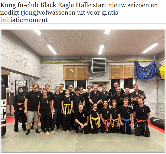 Kung fu-club Black Eagle Halle start nieuw seizoen en nodigt (jong)volwassenen uit voor gratis initiatiemoment