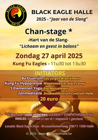 Uitnodiging voor sympathisanten: De Black Eagle Chan-stage "Body & Mind: lichaam en geest in balans!" - zondag 27 april 2025